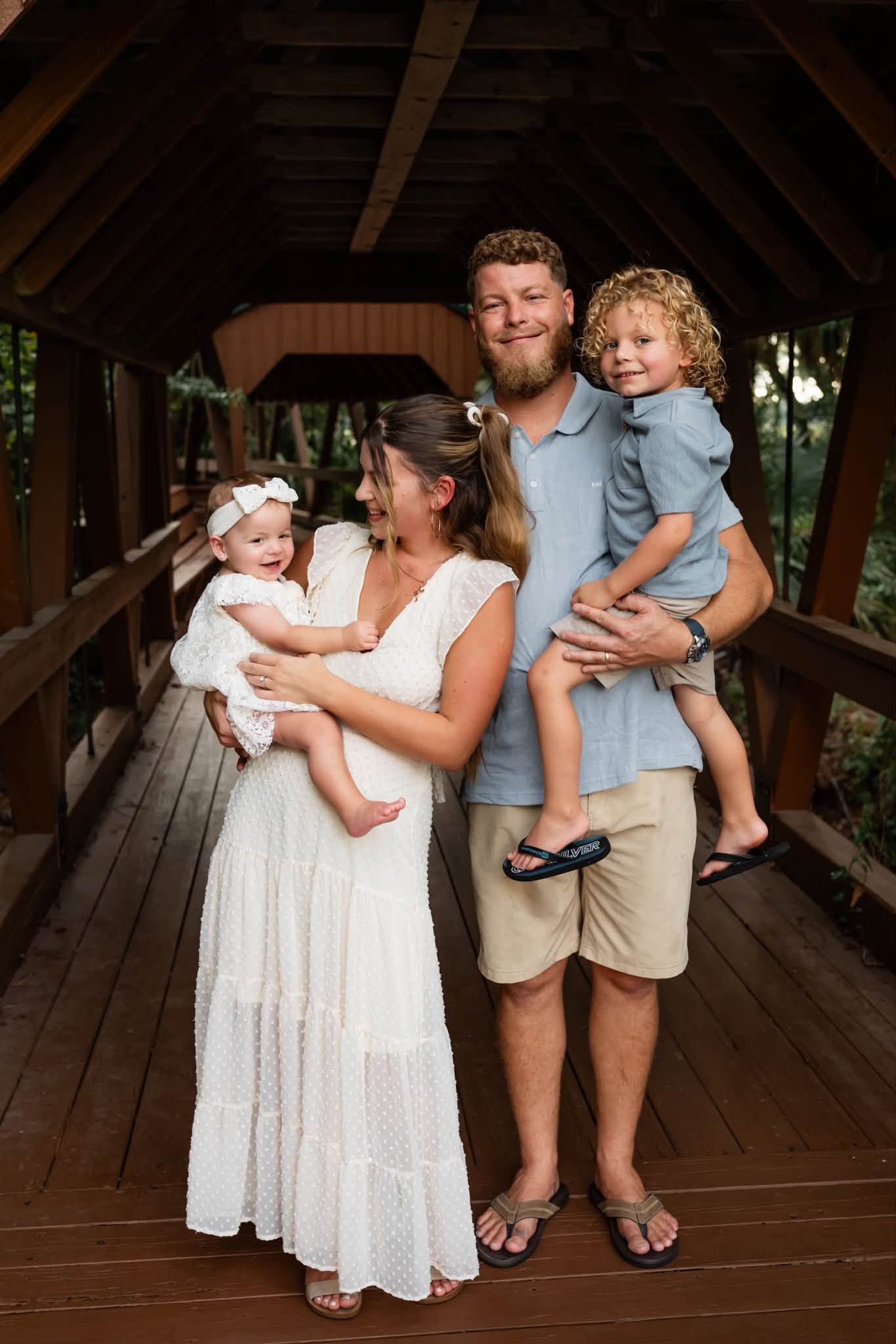 Syd Martin with his wife and children