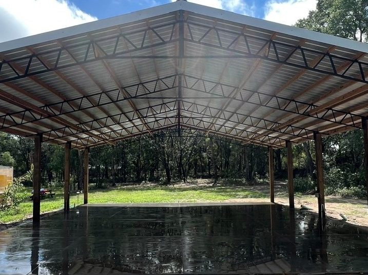 Pole barn slab finished, Crete Concepts, Southwest Florida