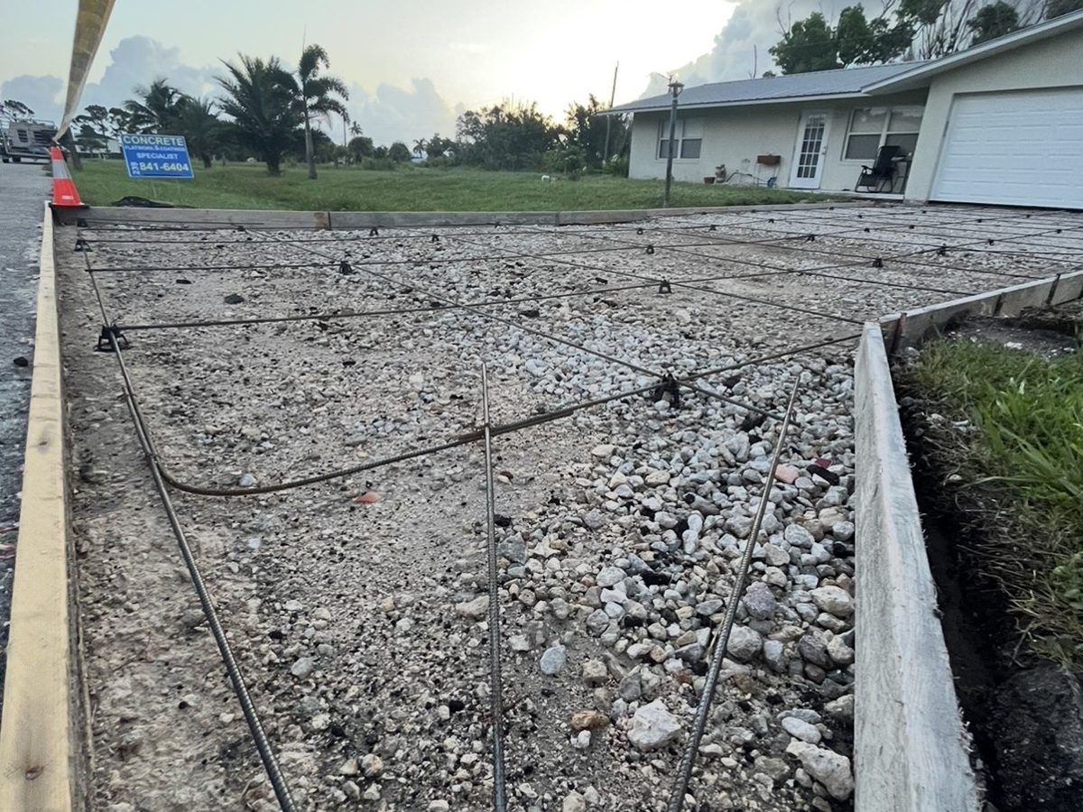 Driveway replacement demo day, Crete Concepts, Southwest Florida