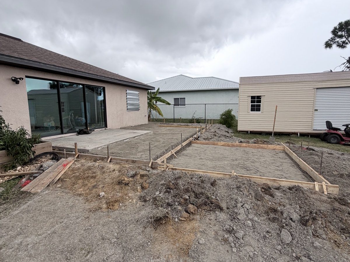 New backyard patio before, Crete Concepts, Southwest Florida