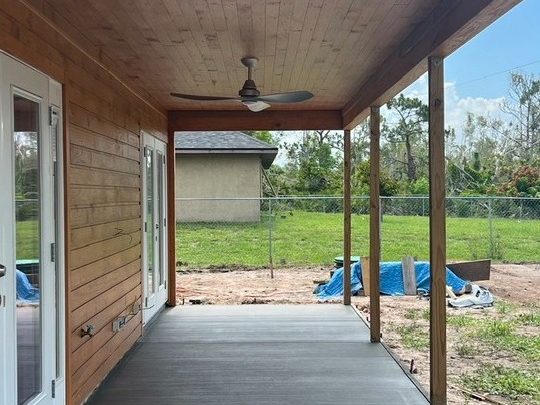 Covered porch slab after, Crete Concepts, Southwest Florida