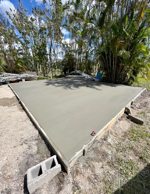 Equipment pad, formed square by Crete Concepts in Southwest Florida