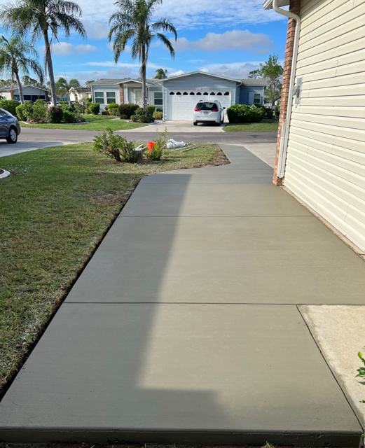 Side-yard walkway by Crete Concepts in Southwest Florida