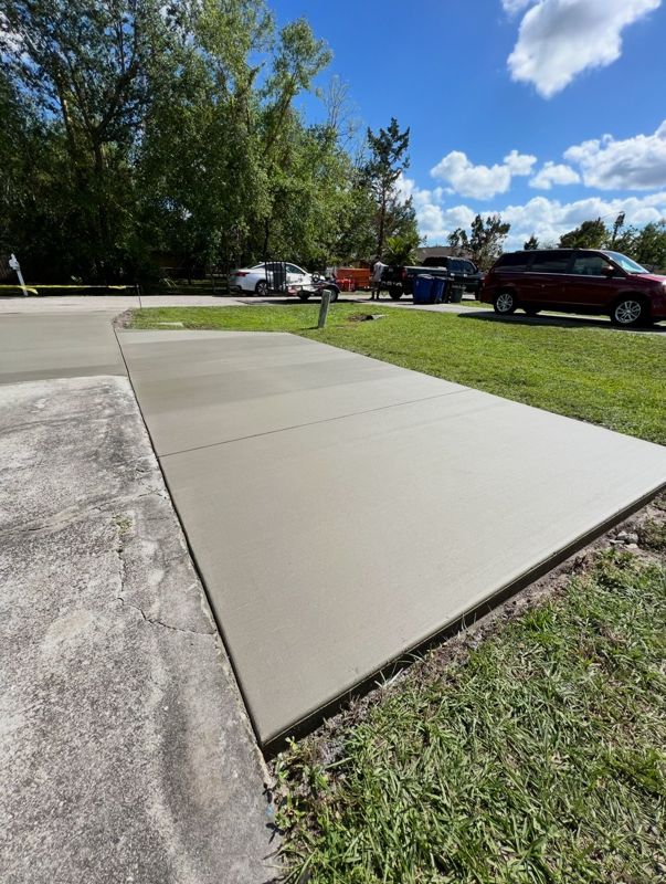 Widening a driveway for extra parking, Crete Concepts, Southwest Florida