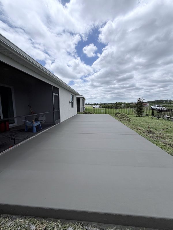 Long patio along the back of the house, Crete Concepts, Southwest Florida