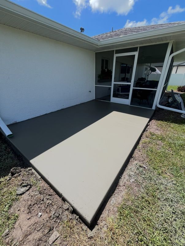 Patio outside the screen room, Crete Concepts, Southwest Florida