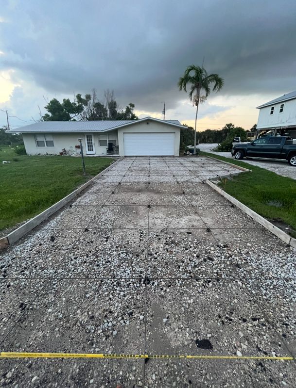 Old concrete broken out and hauled away, Crete Concepts, Southwest Florida