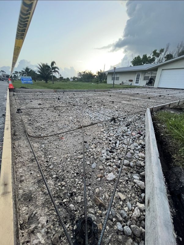 Base prepped and ready for the pour, Crete Concepts, Southwest Florida