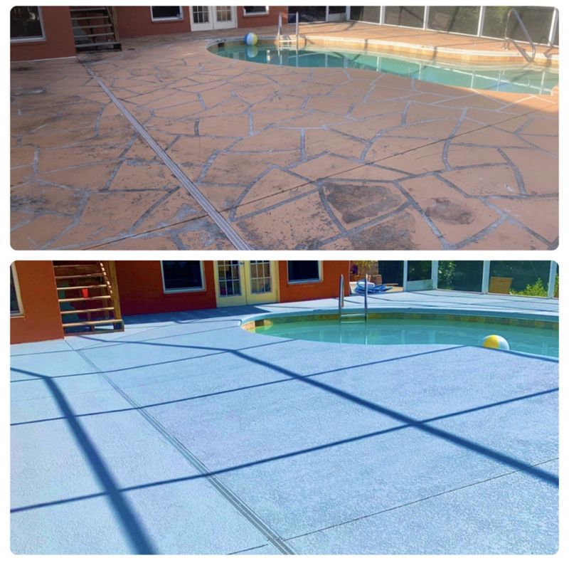 Pool deck resurfacing project, Crete Concepts, Southwest Florida
