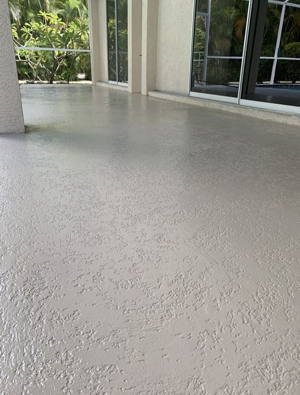 Lanai resurfaced with a textured finish, Crete Concepts, Southwest Florida