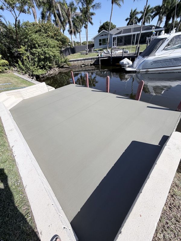 Slab beside the dock, Crete Concepts, Southwest Florida
