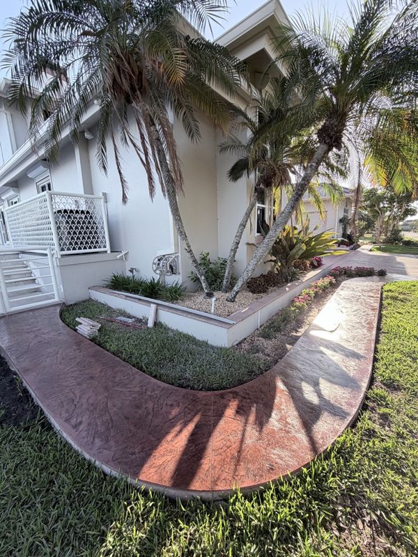 Italian slate stamped walkway, Crete Concepts, Southwest Florida