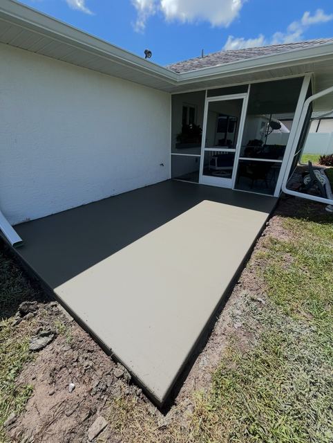 Patio off the back of the house by Crete Concepts in Southwest Florida
