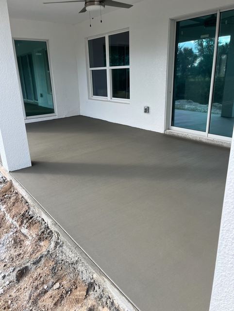Covered lanai slab by Crete Concepts in Southwest Florida