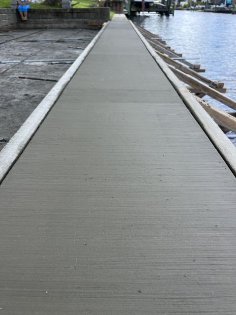 Seawall walkway by Crete Concepts in Southwest Florida