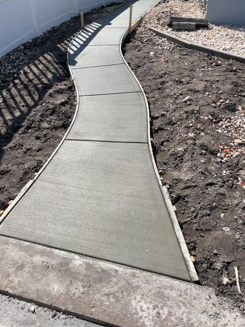 Side-yard walkway by Crete Concepts in Southwest Florida